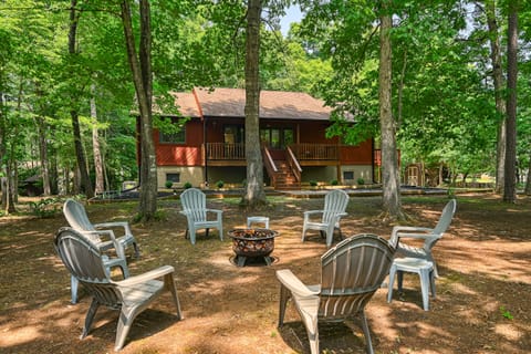 Front of house w/ firepit area