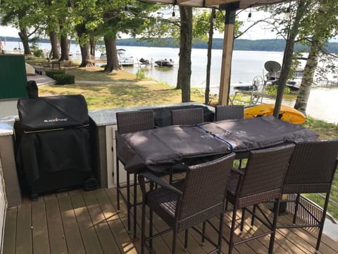 Outdoor Space with high top seating