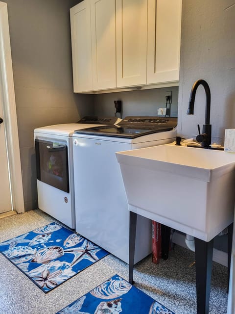 Laundry room in garage