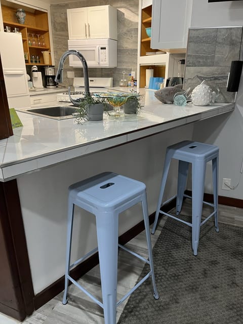 your new ocean friends look on as you float around in this tranquil space 