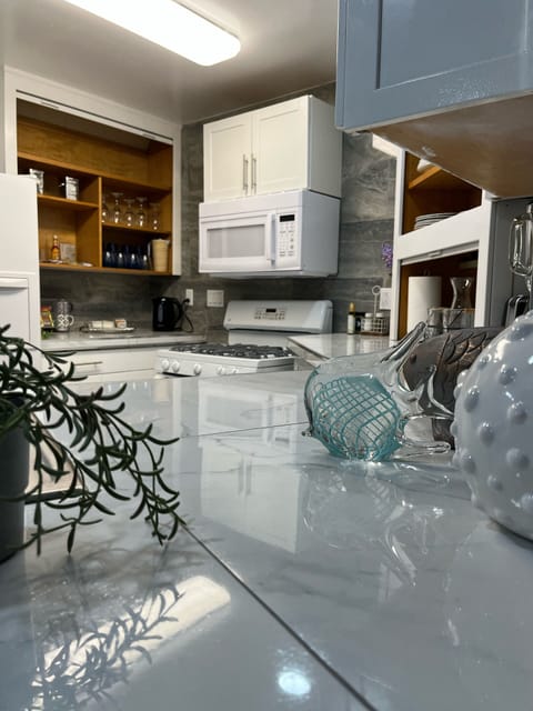 Your new friends linger on as you enjoy the blue, airy space….