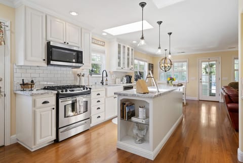 New stainless steel appliances.