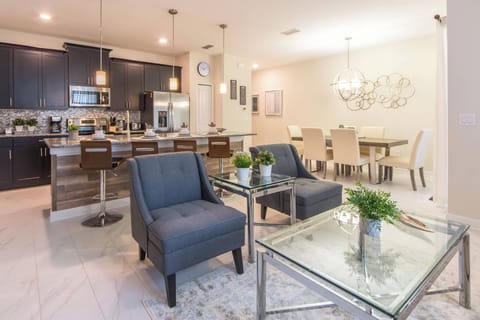 Living room and kitchen