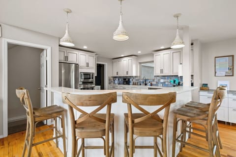 Kitchen bar seating.