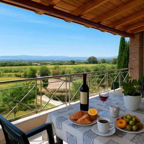 Balcony View – Overlooking Greenery and Countryside
Covered balcony offering panoramic views of the surrounding nature, perfect for peaceful moments outdoors.