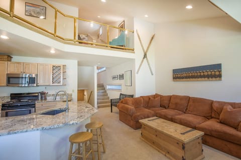 Second level loft overlooks living area