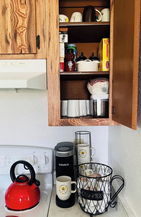 Rise and shine! Enjoy the tea and coffee station. 