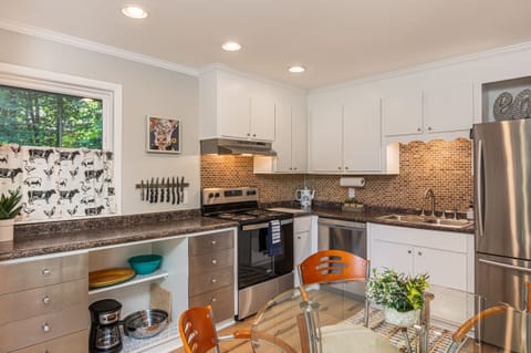 Stainless steel appliances.