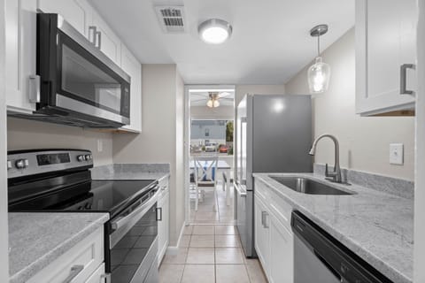 Kitchen with stainless appliances