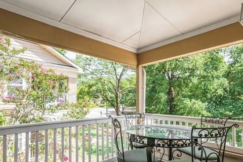 Sit out and watch the busy world pass by on this private patio upstairs.
