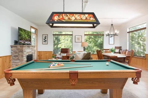 Pool Table with Billiard Light