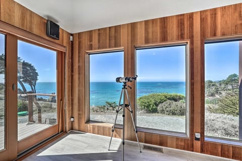 Amazing oceanfront view from living room, whale watching from home