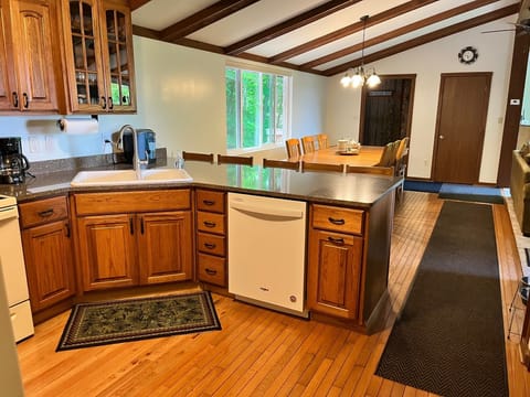 Kitchen and dining room.