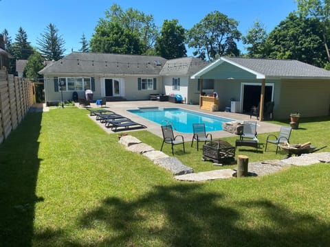 The pool is closed in late September and opened in late April.