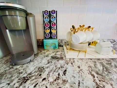 Enjoy the complimentary coffee & tea bar!