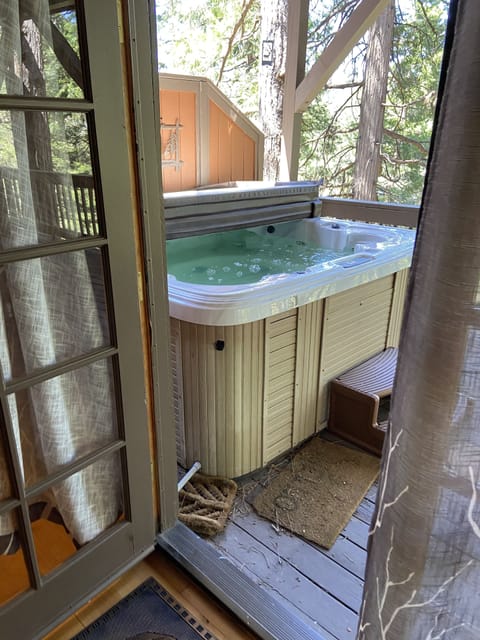 Enjoy the hot spa with direct access from the master bedroom.