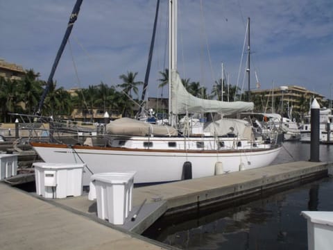 Our Mason 43 Sailboat in a private marina in Nuevo Vallarta, Mexico