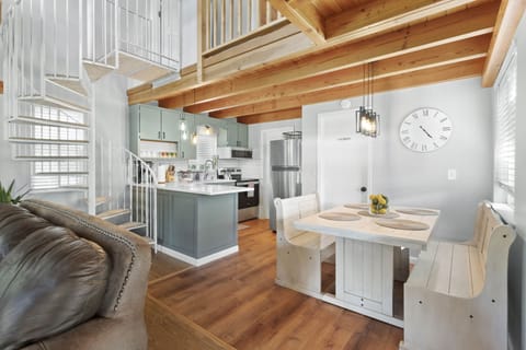 As you walk in the front door! 