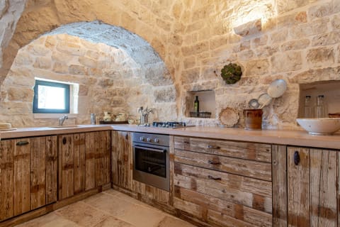 Kitchen in the separate Trulli building