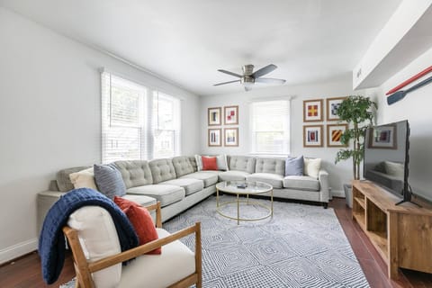 Hunker down in the cozy Family room at Jackson Bunker.
