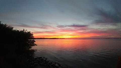 Sunset on the Banana River lagoon