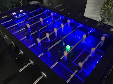 Big fun for everyone! Glow-in-the-dark Foosball!
