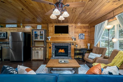 Warm up next to the fire and watch a movie together, or share some fun memories!