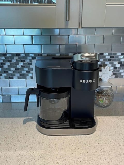 Keurig coffee pot and one cup maker.  Bring your favorite coffee grinds!  We will provide 6 k-cups to start the trip.