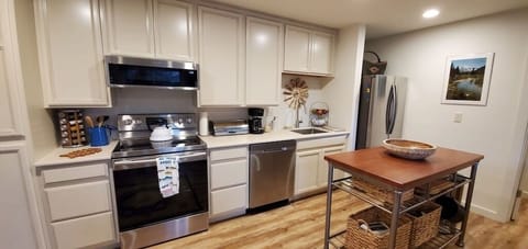 Modern appliances and kitchen essentials for home-cooked meals