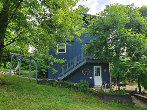 Garden Flat listing is lowest level, white door entry.