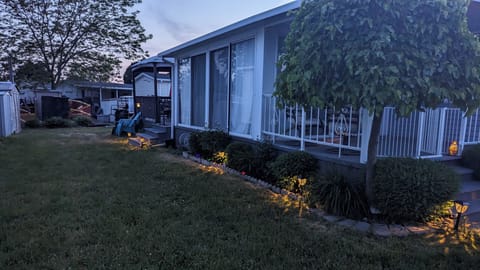 side profile at night