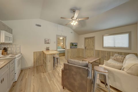 Newly renovated! New furniture, new cabinets, wood trim accents