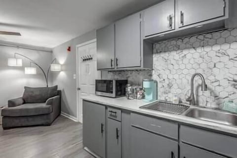 Well-equipped kitchen.