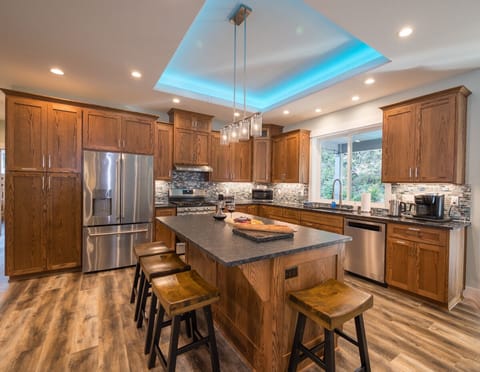 Gourmet kitchen, fully stocked, 
 SS appliances, and a spacious island.