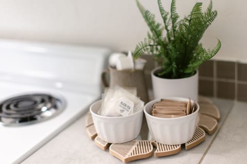 Sweeten your morning with complimentary sugar and creamer, making your perfect cup of coffee complete.