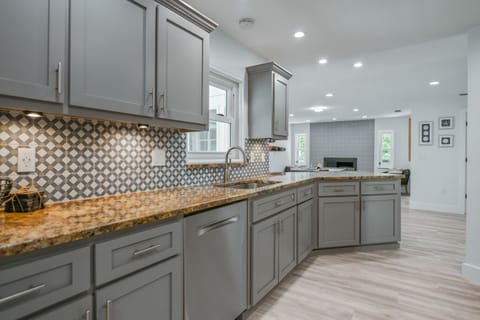 Bright kitchen with cooking essentials