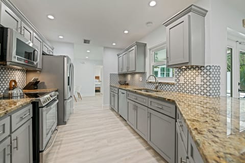 Modern kitchen with all appliances