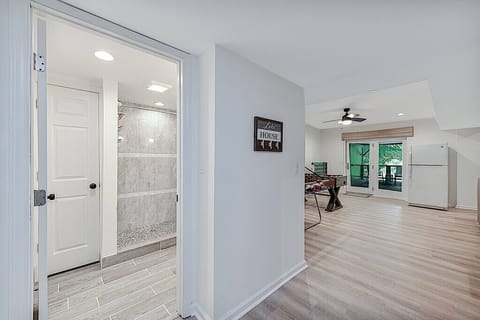 Downstairs Bathroom and Living Room