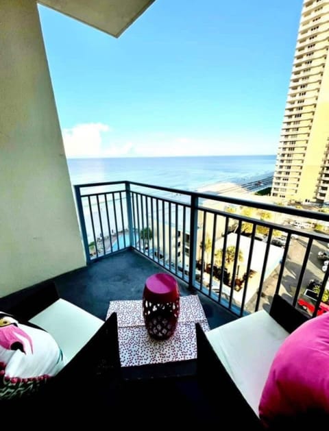 View from balcony to the gulf