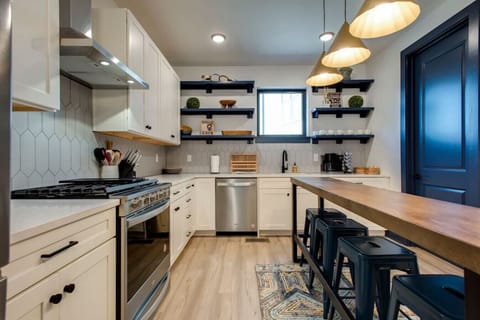 Kitchen boasts a keurig, coffee mugs, glassware, cooking utensils and everything you`d need to prepare your meals.