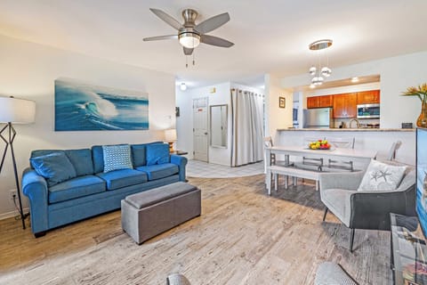 Relax in this tropical inspired living room with ocean breezes and island charm.