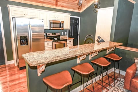 Kitchen with bar seating