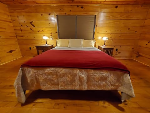 King bed, larger of the two downstairs bedrooms