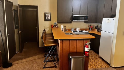 Indoors, Kitchen, Floor, Refrigerator, Sink