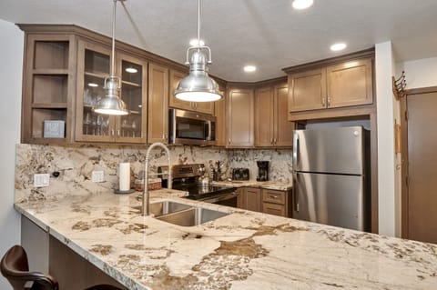 Indoors, Kitchen, Refrigerator, Sink Faucet, Sink