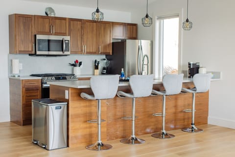 Kitchen with bar stools