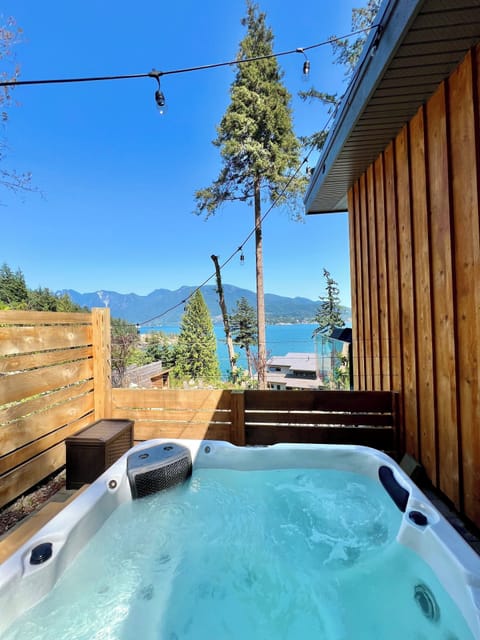 View from the cabin hot tub