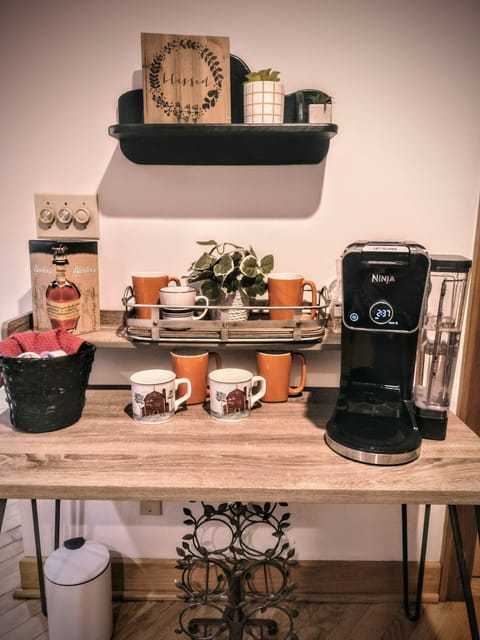 Coffee Bar- Keurig and Programable carafe coffee maker in Kitchen. 
