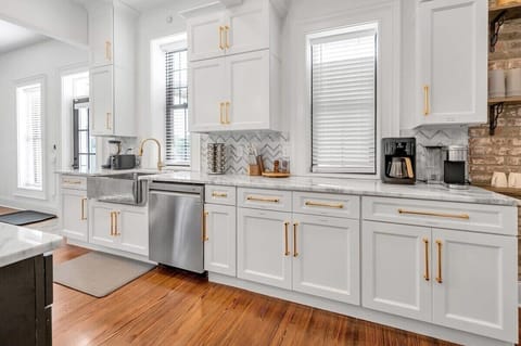 Bright, modern kitchen with brand-new appliances and all the essentials for easy, enjoyable meal prep.
