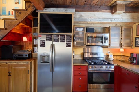 TV above refrigerator with Netflix